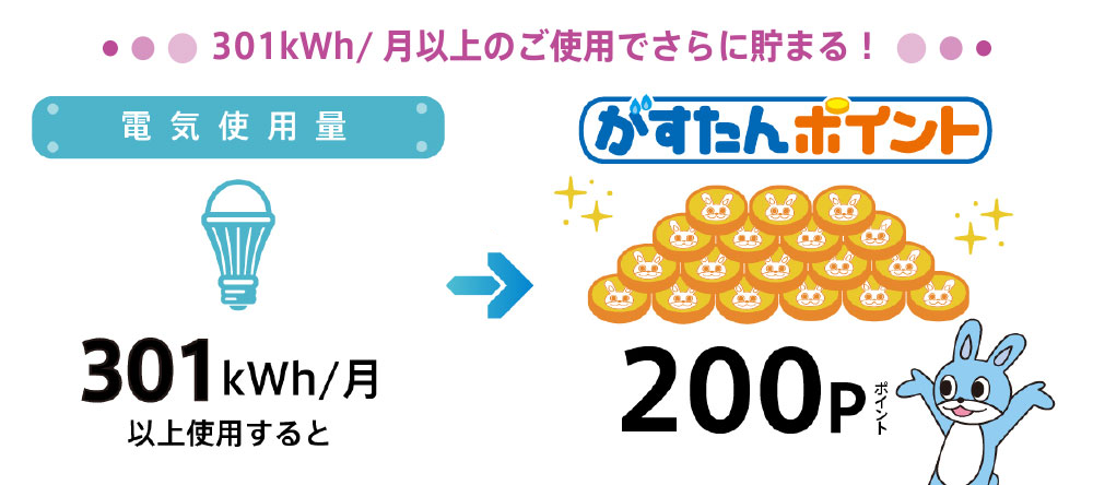 電気料金のお支払いで貯まる！