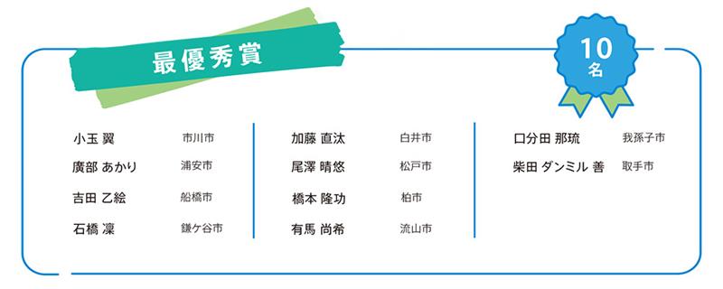 最優秀賞(10名)