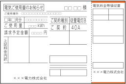 電力会社の検針票