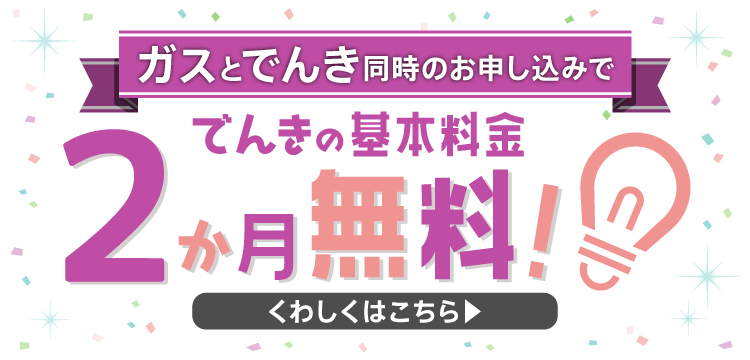 「京葉ガスのでんき」基本料金2か月無料