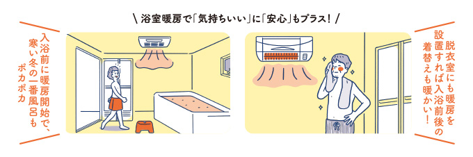浴室暖房で「気持ち良い」に「安心」もプラス!