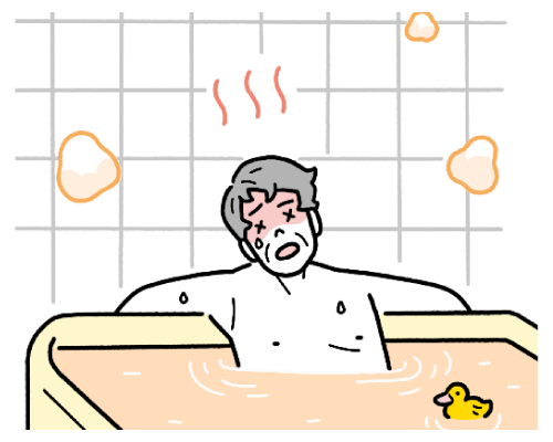 湯温41℃以上での入浴や長湯は避ける！