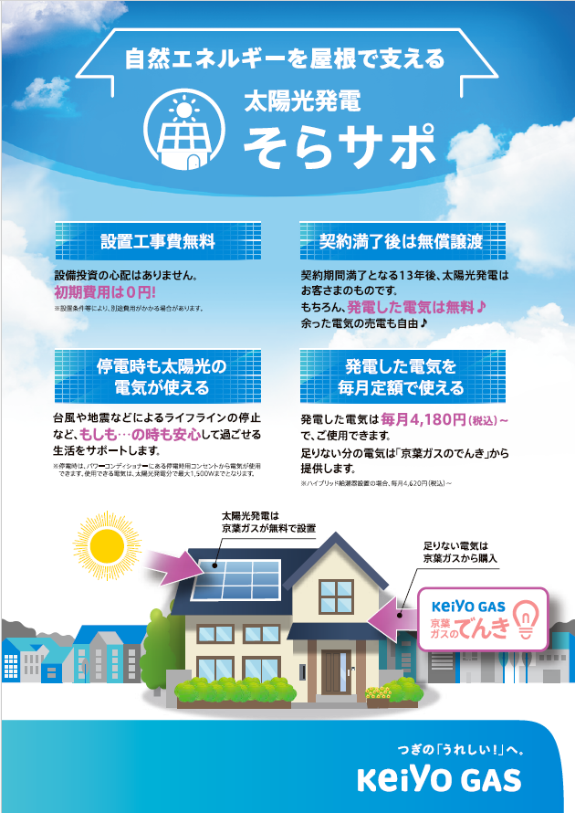 太陽光発電サービス「そらサポ」